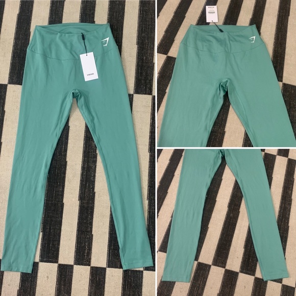 NWT GYMSHARK Women’s Training Full Length Legging Jade Green Small GLLG4714-JG-S - Picture 4 of 10